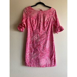 Lilly Pulitzer Dress Pink Floral Short Vintage Style SIZE 0